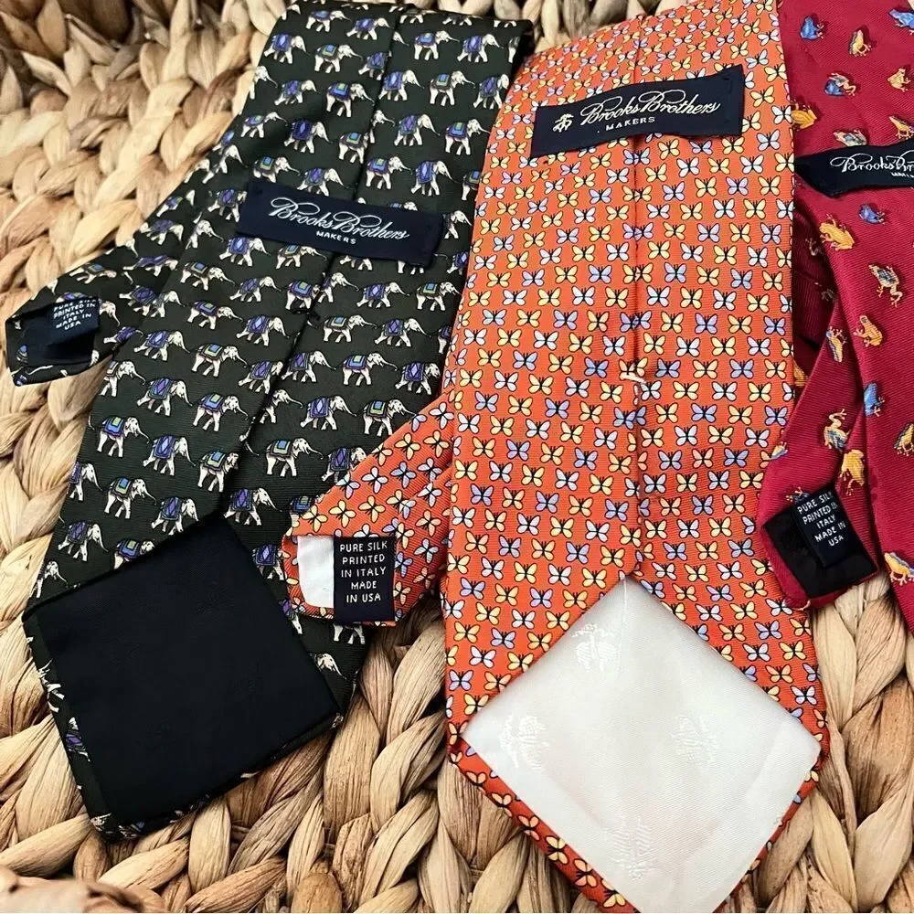 Brooks Brothers Italian Print Silk Nature Tie Collection